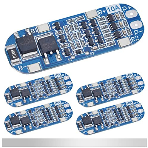 DAOKAI 5 pezzi 3S 11.1V 12V 12.6V 10A Scheda di protezione della batteria al litio BMS Scheda di protezione PCB 18650 Modulo caricabatterie per batteria agli ioni di litio con striscia di nichel