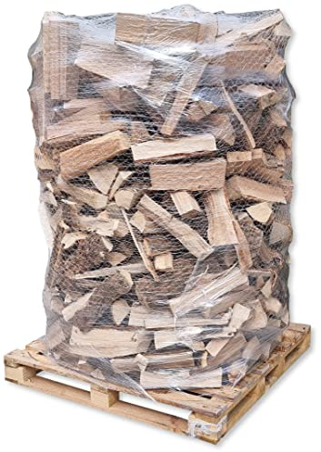 8 m³ / SRM Brennholz Buche 25 cm Scheitlänge PEFC-Zertifiziert Made in Bavaria Premium Kaminholz Scheitholz Kamin Ofenholz Feuerschale Lagerfeuer Buchenholz trocken | 5 Paletten | Energie Kienbacher