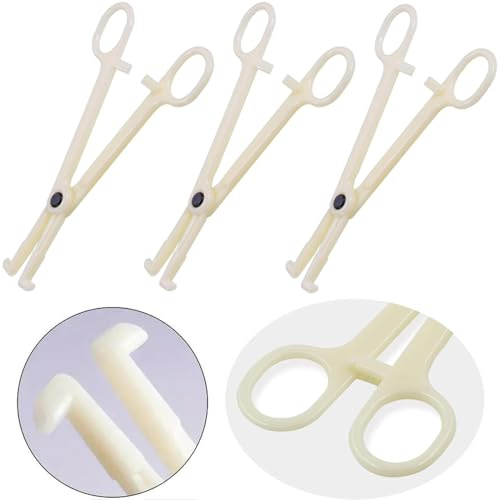 Lyuxzad Piercing Clamps 25Pcs Piercing Forceps Septum Forceps Clamps Triangle Slotted Disposable Piercing Clamps for Ear Nose Lip Navel Tongue Septum Belly Piercing Kit Piercing Tools
