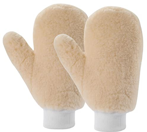 KUPOO Paint Mitt,Painter's Mitt with thumb,Deck Stain Applicator for Painting Cleaning Dusting Waxing Polishing Glove Yellow