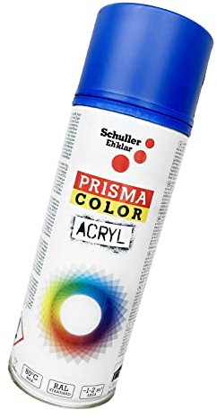 Lackspray Acryl Sprühlack Prisma Color RAL 5010M enzianblau matt, 400ml + Bisomo Sticker