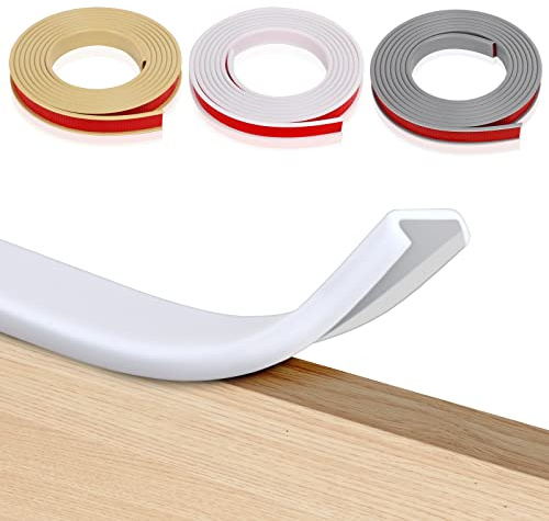 Ansteker TPE U-förmige Selbstklebend Möbelkantenband, 15 mm x 3 m Möbelkantenband Faltbarer Kantenschutz für Schrankkanten, Abschlussleiste, Deckenkanten, Arbeitsplatten (Weiß)