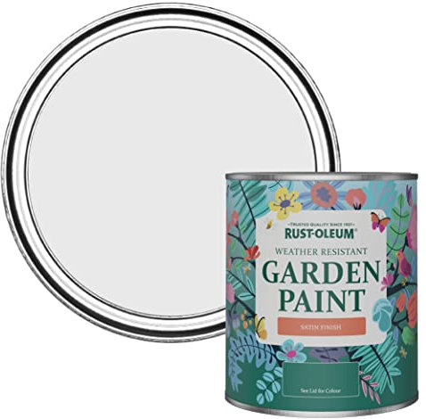 Rust-Oleum Grey Mould-Resistant Garden Paint In Satin Finish - Monaco Mist 750ml