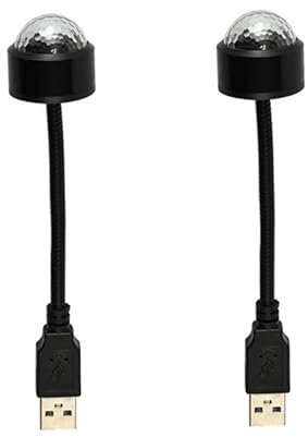 OSALADI 2pcs Car Ambience Light Atmosphere Ball Interior Lamp for Car Night Use Music Lamp Effects