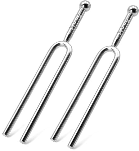 Stimmgabeln, rund, 440 Hz, Stimmgabel aus Edelstahl, Standard-Stimmgabel zum Stimmen von Gitarren, Ukulele, Violinen, Klaviere und halten sie perfekt in Abstimmung