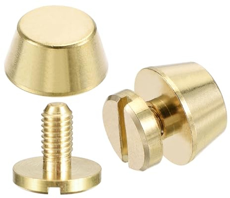 QUARKZMAN 10x6mm Borchie a Rivetto Rivetto in Pelle Rivetti Doppio Cappuccio Piedini per Borse per Artigianato in Pelle Fai da Te Set di 8