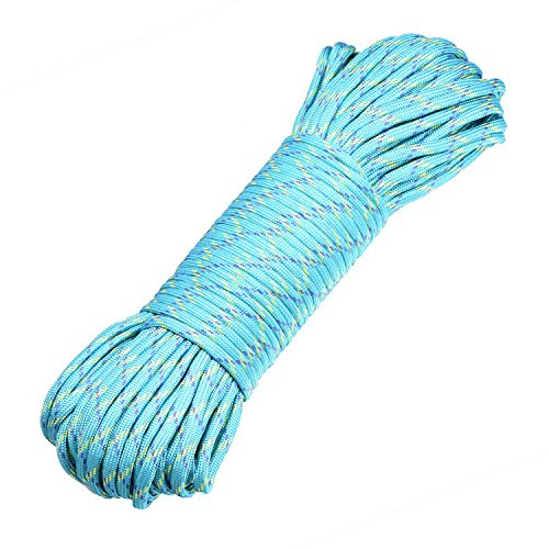 DonDon 30 Meter langes Stoffband Nylon-Schnur Paracord-Seil Survival Band zum Basteln und für Outdoor Camping Aktivitäten 4 mm