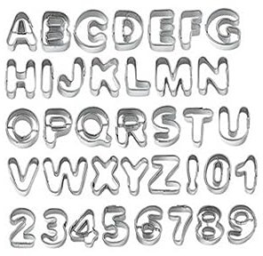 PRETYZOOM 37pezzi Stampi Per Biscotti Inossidabile Lettere Alfabeto e Numeri Per Decorazioni Di Torte e Biscotti Per Fondant e Pasta Di Zucchero