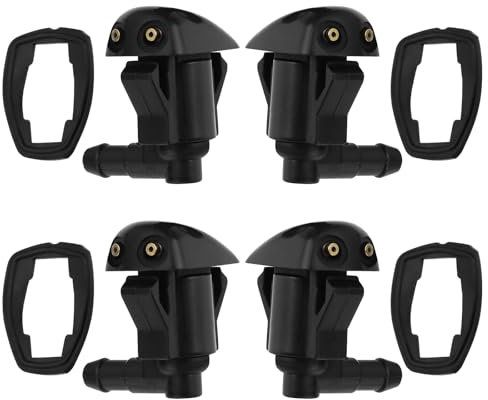 YINETTECH 2 Paar Frontscheibenwaschdüsen Passend für 5-mm-Rohre für die Meisten Modelle Windschutzscheiben-Sprinkler-Wischerdüsen Auto-Windschutzscheiben-Waschdüsen Jet-Spray-Ersatz