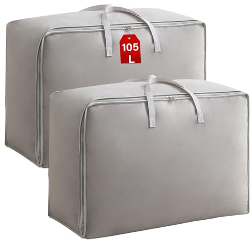 SEPSCO Borse Stoccaggio Vestiti Grande, Immagazzinamento Contenitori Armadio Sottoletto Sacco Piumone Matrimoniale Trasloco Organizer Cambio Stagione per Biancheria da letto Trapunte Cuscini Coperte