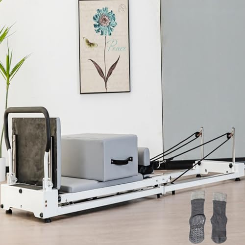 LQQHFSW Pilates-Reformer-Maschine, Faltbar Pilates Reformer Machine Multifunktionales Yoga-Bett Übung Yoga-Ausrüstung FüR Zuhause Und Fitnessstudio