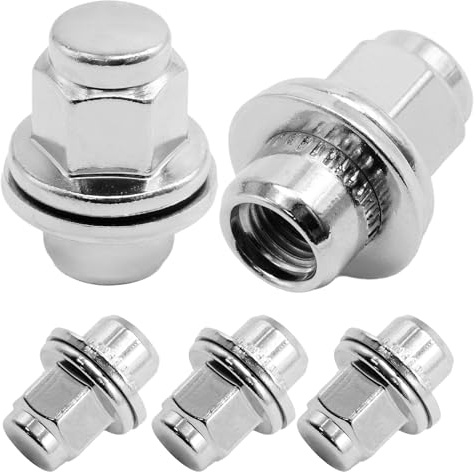 JUUDDENPARTS 5Pcs Carbon Steel Wheel Nuts Set, M12 X 1.5 Lug Nuts Replacement for Jaguar XF Series XK Series XKR Series F-Type S-Type X-Type XJ X350 X351 X358 (5)
