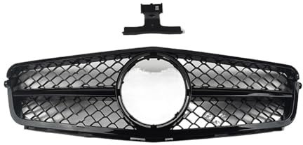 Sport Kühlergrill Für C W204 C200 C180 C300 C250 C43 Für GT Diamond Styling 2007-2014 Auto Fronteinlassgrill Renngrill Außenteil Kühlergrill(A Black)