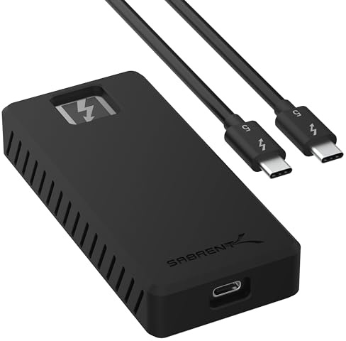 SABRENT Rocket XTRM 5 SSD portatile Thunderbolt 5 da 4 TB, connessione 80 Gbps, trasferimento fino a 64 Gbps, compatibile con TB4 TB3 USB4 USB 3.2 20Gbps 10Gbps 5Gbps, alluminio robusto e silicone