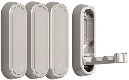 BommFu Crochets Pliables Fixation Murale,Porte-Manteaux Mural Porte-Serviettes Accroche-Vêtements | Lot de 4 Porte-Serviettes Déco Moderne pour Chambre Couloir Entrée Cuisine Organisation Manteaux