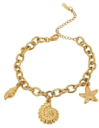 Joo&Rind Armreif Gold Kleeblatt Armband Damen Wasserfest 18K Vergoldet Edelstahl Armreifen Schmuck für Frauen Glück Geschenk für Geburtstag Muttertag Valentinstag
