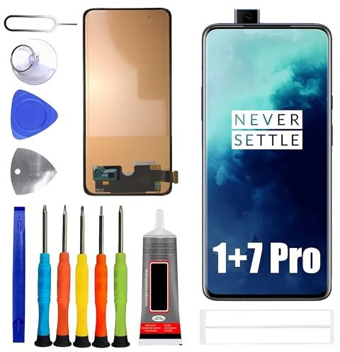 ERYNK Pantalla LCD para Oneplus 1+7 Pro（1+7T Pro） GM1911, GM1913, GM1917, GM1910, GM1915 [Sin función de Huella Dactilar] [6.67] Pantalla táctil digitalizador con Juego de Herramientas