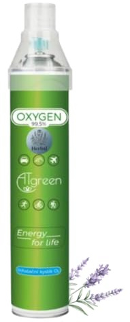 ATgreen Oxígeno para inhalación O₂ 14L – Aromaterapia variantes: Herbal, propóleos, mezcla de cítricos – Oxígeno fresco para casa, viajes y deportes – latas de oxígeno – Oxígeno preparado (Herbal)