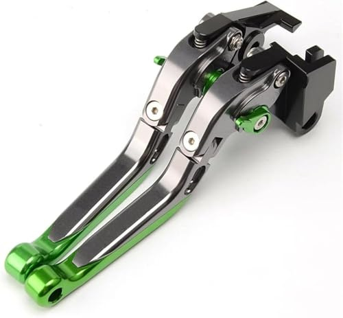 Manetas Freno Embrague Para CBR 1000RR Para 1000 RR 2004-2007 Palancas De Embrague Freno Motocicleta Extensibles Plegables Ajustables(Green)