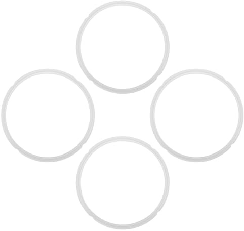 Lurrose Juego de 4 Juntas de Silicona para Eléctrica 5L/6L Anillos de Sellado de Repuesto Resistentes al Calor Sello de Junta Hermético para Cocción sin Fugas