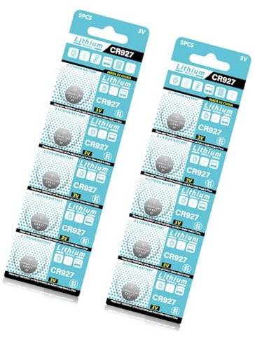 10 Pièces CR927 Piles Bouton 3V DL927 BR927 KL927 Pile Bouton pour Montre Télécommandes Calculatrices Calculatrice