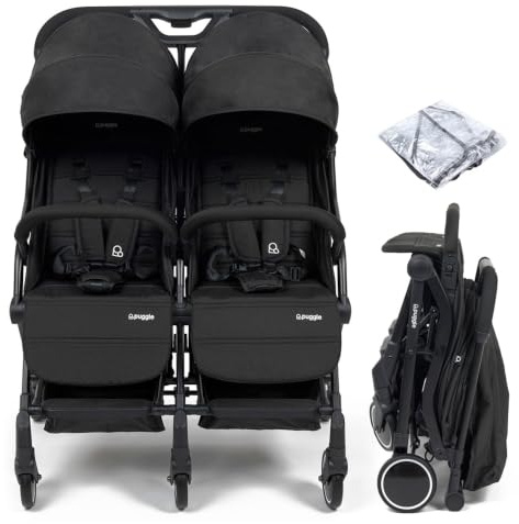 Puggle City Traveller Double Pushchair (Storm Black)