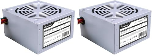 UNYKAch Fuente de Alimentación ATX 500W, con Protección Frente a Sobretensión y Ventilador de 120 mm (Paquete de 2)