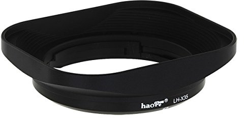 Haoge LH-X35 Bayonet Square Metal Lens Hood for Fujifilm Fuji Fujinon XF35mmF2 XF 35mm f/2 R WR and XF23mmF2 XF 23mm f2 R WR Lens on X-Pro3 X-Pro2 X-T4 X-T3 X-T30 X-T20 Replace LH-XF35-2