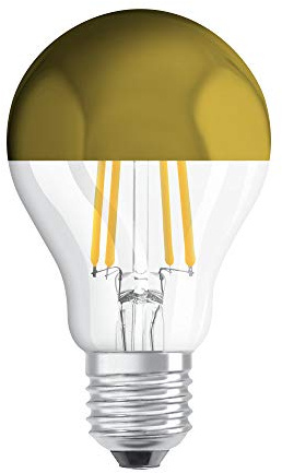 OSRAM LED Retrofit CLASSIC A Mirror Bombilla LED, Casquillo E27, 2700 K, 7 W, Equivalente a 50W, Blanco cálido