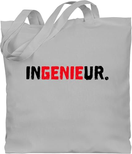 Baumwolltasche - Beruf und Job Geschenke - InGENIEur - Unisize - Hellgrau - kollegen geschenk arbeit beutel weihnachten beuteltasche jute einkaufstasche jutebeutel jutetasche einkaufsbeutel