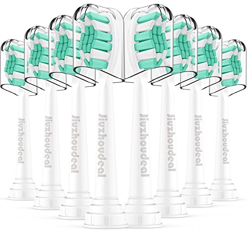 Jiuzhoudeal Lot de 8 têtes de brosse à dents de rechange compatibles avec Philips Sonicare C2 Plaque Control Protective Clean 4100 5100 6100 6100