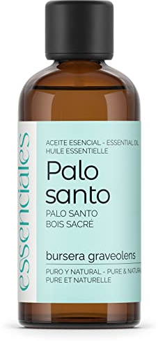 ESSENCIALES Aceite Esencial de Palo Santo 100 ml – 100% Puro y Natural – Aroma Envolvente – Ideal para Difusor, Relax y Aromaterapia