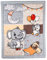 HMtideby Coperta per bambini a tema animale, trapunta per lettino e culla, per bambini e bambine, 84 x 107 cm, elefante grigio