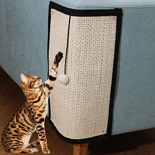 HKSICHENGKEJIUK Cat Scratching Mat Sofa Furniture Protector Scratcher Board Natural Sisal Pad Scratch Couch Cover Guard Claws Care Toy Rug Grinding Claw Protect