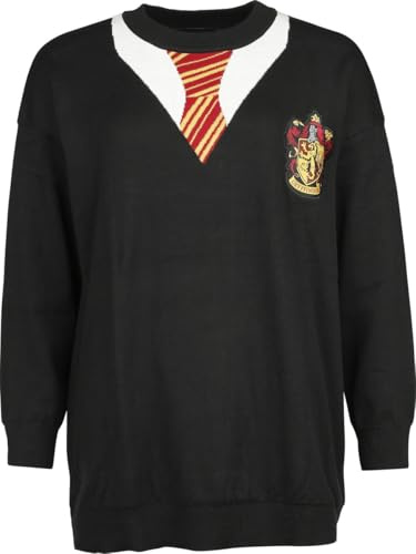 Harry Potter Gryffindor Frauen Strickpullover schwarz