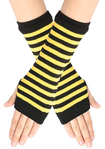 Damen Strick-Armwärmer Winterhandschuhe Strick Halb Fingerlose Handstulpen Gestrickte Fingerlose Fäustlinge Thermo Handschuhe