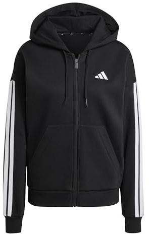 Adidas Damen Essentials 3-Stripes Full-Zip Fleece Hoodie