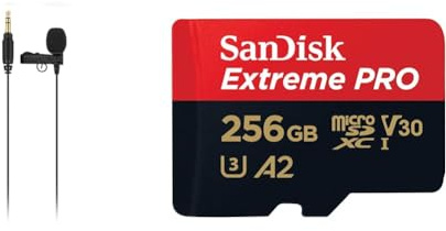 RØDE Lavalier GO professionelles Lavalier-/Ansteckmikrofon für Rundfunk & SanDisk Extreme PRO microSDXC UHS-I Speicherkarte 256 GB + Adapter & RescuePRO Deluxe