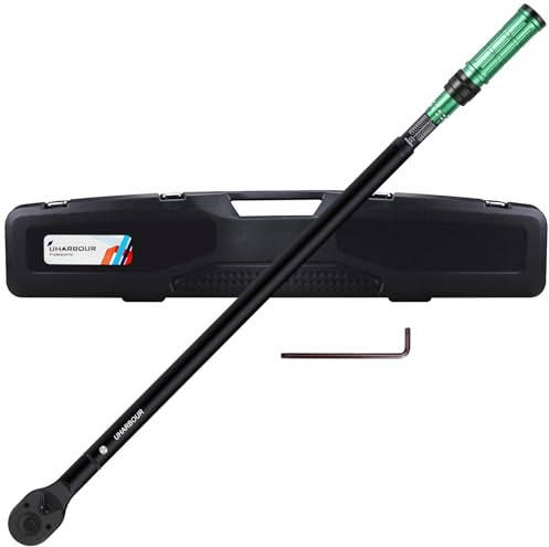 Uharbour Torque Wrench 1/2, 100-600 Nm Torque Wrench Bi-Directional Ratchet, ±3% Accuracy with Unique Calibration Certificate
