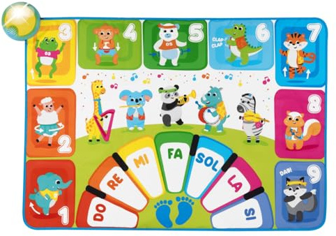 Chicco, Tappeto Musicale, modalità Gioco Libero e modalità Quiz, Luci e Suoni, 90+ Frasi e Canzoni, Impara Gli Strumenti Musicali e Le Note, Balla e Canta con Gli Animali, Giochi Bambini 2-5 Anni