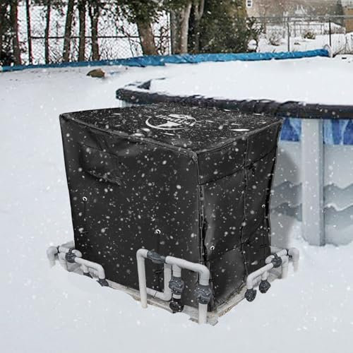 Hadisi Pool Heater Winter Cover,with Plush Lining,Waterproof Swimming Pool Heater Cover Can Be Scaled to Different Sizes,Suitable for Most Heater up to 39 WX30 DX36 H