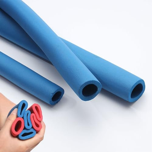 Rohrisolierung Isolierung Schlauch Rot Blau Isolierschlauch Dicke 9/15/20 Mm ID 6mm-60mm Rohr Isolierung Für Klimaanlagen Im Freien Für Heizung Und Sanitär(Blue,ID32mmxTH9mmx180cm)