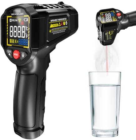 Smart Industrial Temperature Instrument, Handheld Surfaces Temperature Meter, No Touch Digital Temp Gauge, High Temperature Reader, -50~600 Degrees Precise Temperature Monitor For Kitchen Use