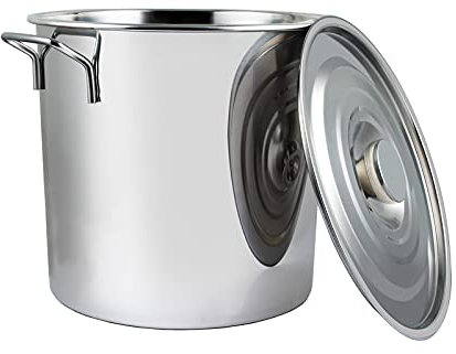 Olla Grande con Tapa - Olla de Acero Inoxidable - Ollas pulidas para cocinar saludables - Olla de inducción con Tapa(40 * 40cm)