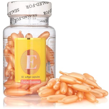Face Care Oil 60 Soft Gel Capsules, Vitamin E Oil Softgel Face Capsules Anti Ageing,glow skin for skin glow facial.(Pack of 1)