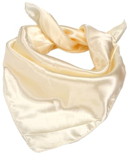 1 Stück 50x50cm Damen Seidenschal,Kleines Quadratischer Halstuch Einfarbiger Weicher Seidentuch,Satin Seidentuch Stola Seidenkopftuch Vintage Schal Elegante Silk Scarf Geschenk für Frauen,Grün