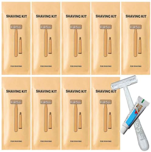 Generic Einweg-Rasierer-Set, einzeln verpackt, Reise-Einwegrasierer mit Rasiercreme, Uni, weiß, schwarz, Damen, Reisende, vielbeschäftigte Personen
