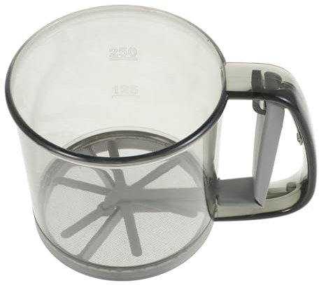 Holibanna Semi-Automatic Double-Layer Hand Flour Sifter Fine Mesh Strainer Plastic Baking Tool for Home Kitchen Cake Sifting