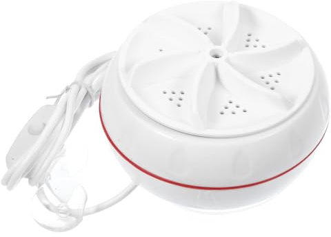 Tragbare Kleiner Waschmaschine 30w USB Weiß für Reisen | Abs Gehäuse, Stabile Saugnapf Basis, und Rücklauf, für Röcke und Kleider