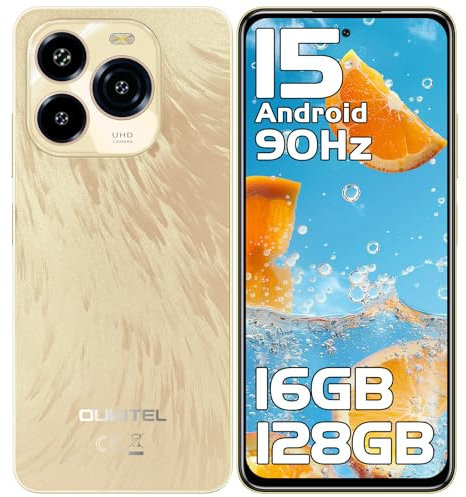 OUKITEL C65 Smartphone Android 15, 6.7 HD+ 90Hz Telefono Cellulare, 16GB+128GB/1TB Telefoni, 50MP Cellulari, 5150mAh, 4G Dual SIM/Fingerprint/OTG/3.5mm Jack/3 Card Slots/GPS
